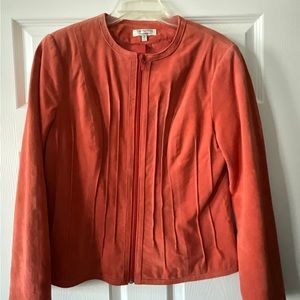 Leather suede mid weight jacket fully lined